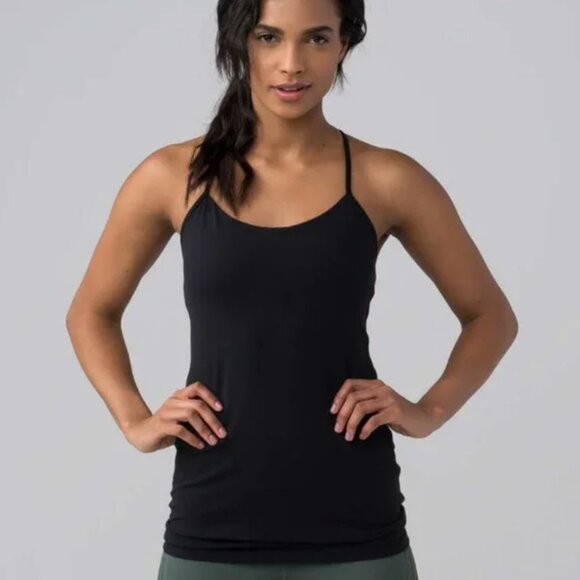 Lululemon Power Pose Tank Black Women's 6 - Picture 1 of 7